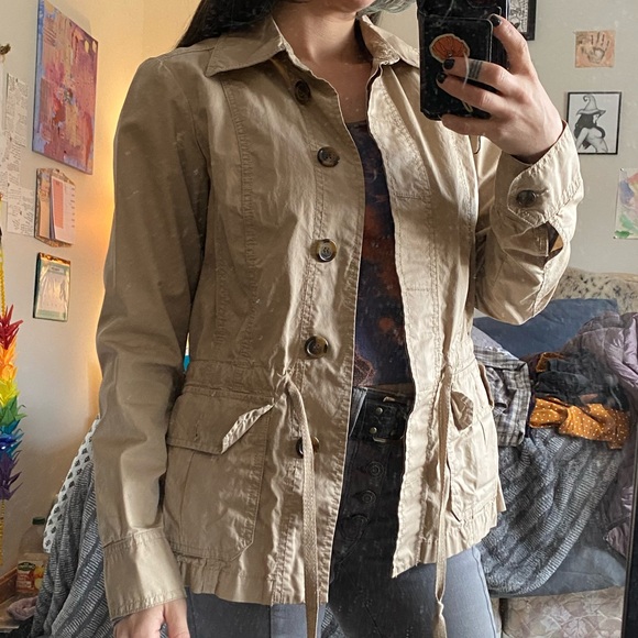 Liz Claiborne Jackets & Blazers - Liz Claiborne Tan Utility Jacket size small
